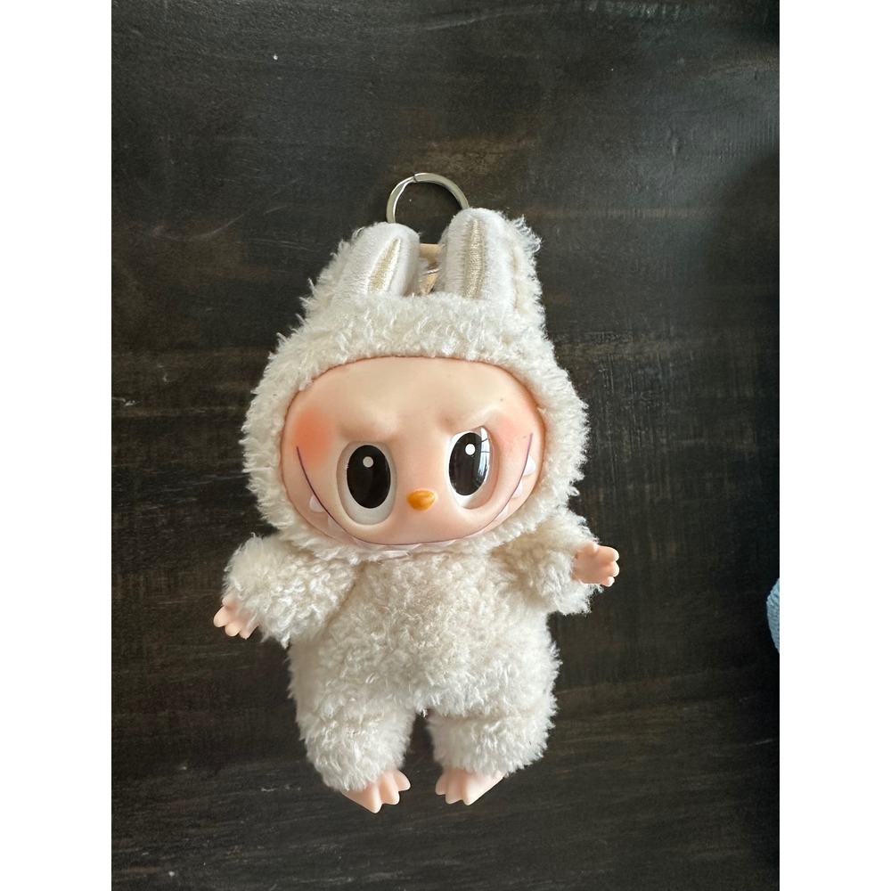 POP MART Skullpanda City‎ of Dreams Crybaby Keychain Charm Plush Toy White Bunny